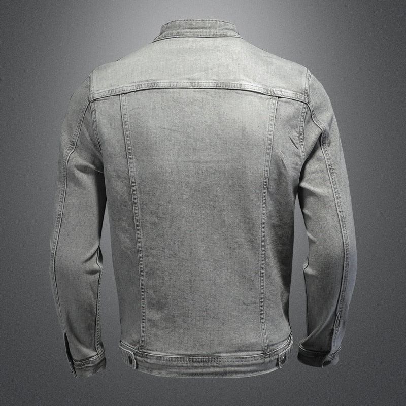 Herre Denim Jakker Moto Biker Streetwear Denimjakke