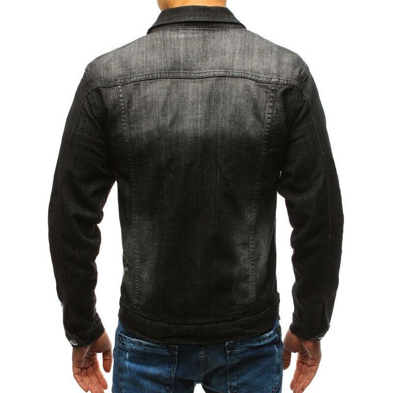 Herre Denim Jakker Stilfuld Designer Denimjakke