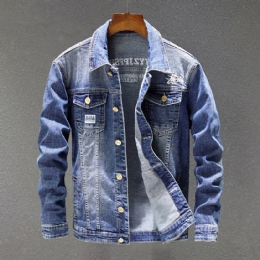 Herre Denim Jakker Trending Denimjakke