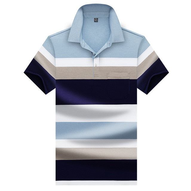 Herre Polo Skjorter Designerbroderi Bomuld Business Poloshirt