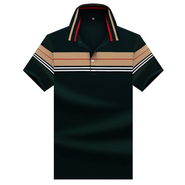 Herre Polo Skjorter Designerbroderi Bomuld Business Poloshirt