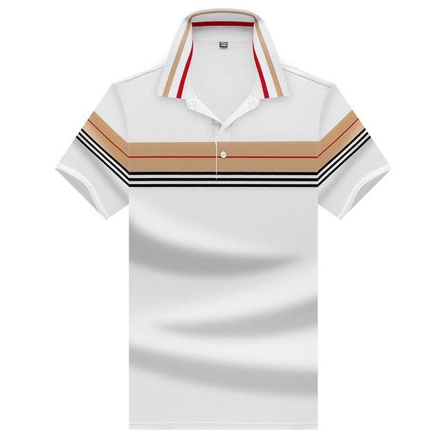 Herre Polo Skjorter Designerbroderi Bomuld Business Poloshirt