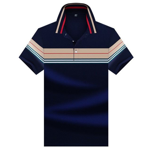 Herre Polo Skjorter Designerbroderi Bomuld Business Poloshirt