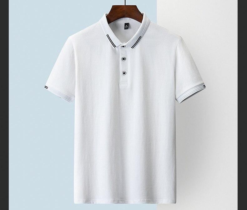 Herre Polo Skjorter Forår Sommer Turn Down Krave T-shirt