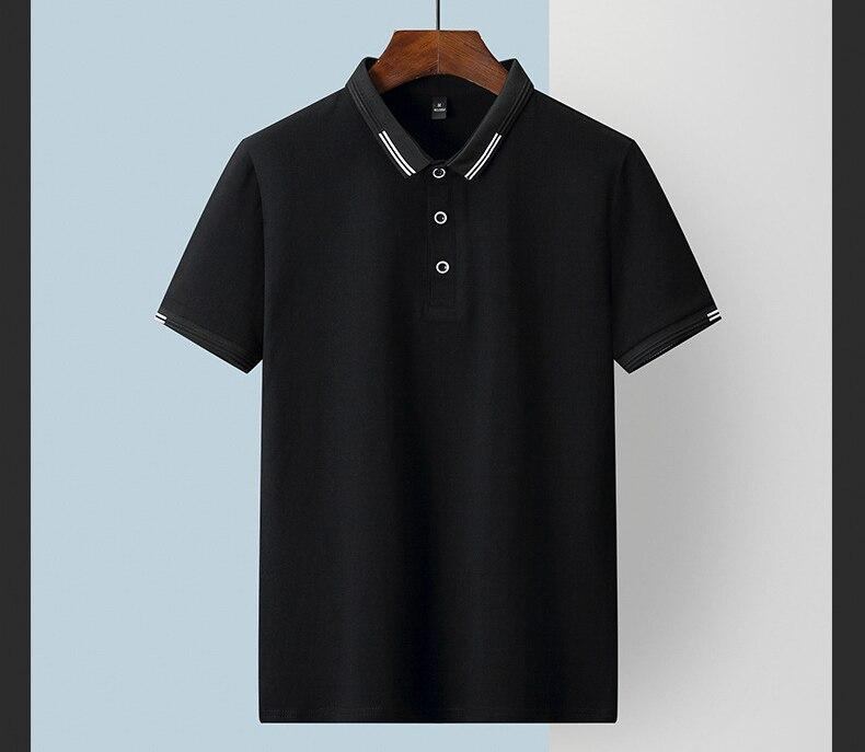 Herre Polo Skjorter Forår Sommer Turn Down Krave T-shirt