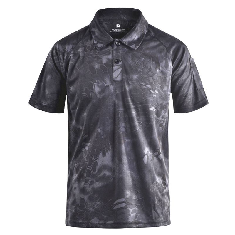 Herre Polo Skjorter Typhon Multicam Fast Dry Tactical Camouflage Poloshirt