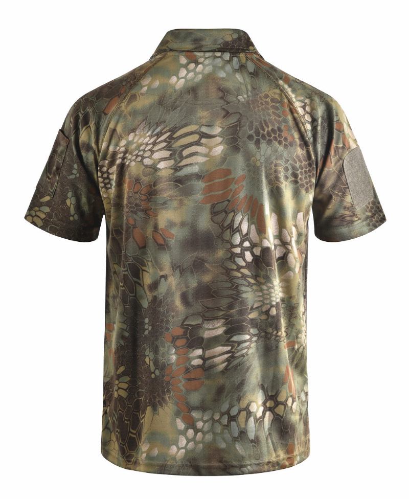 Herre Polo Skjorter Typhon Multicam Fast Dry Tactical Camouflage Poloshirt