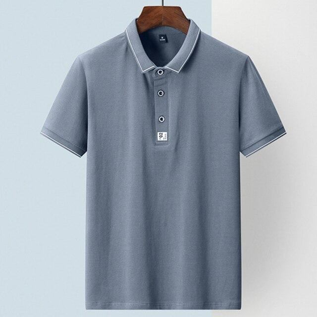 Polo Skjorter Herre Afslappet Golf Bomuld Poloshirt