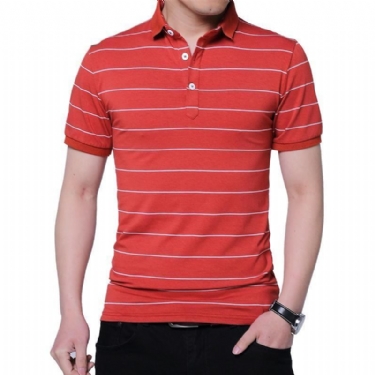 Polo Skjorter Herre Mærke Summer Stripped Polo Shirt