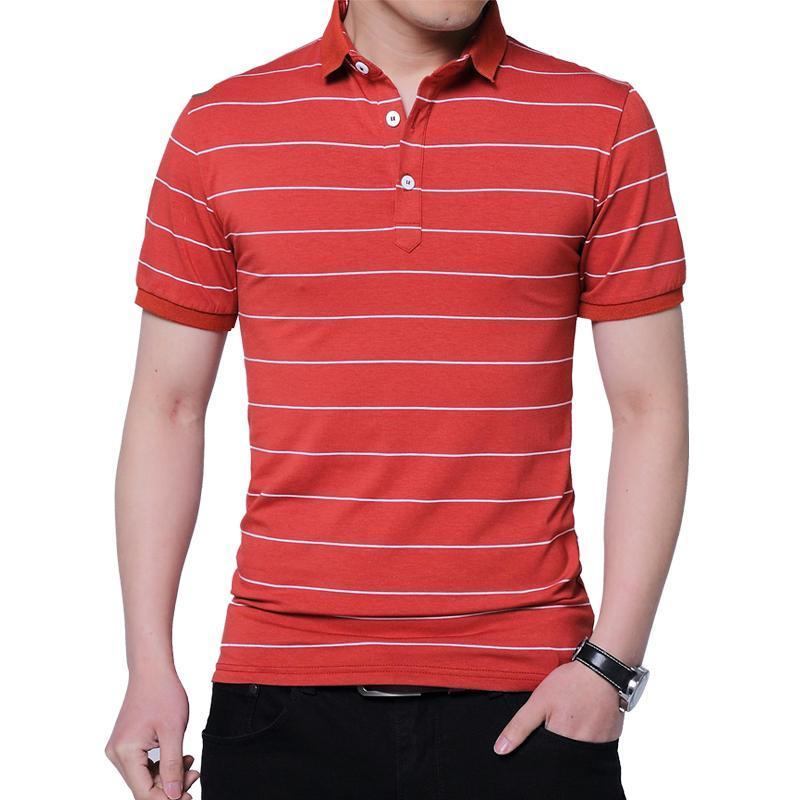 Polo Skjorter Herre Mærke Summer Stripped Polo Shirt