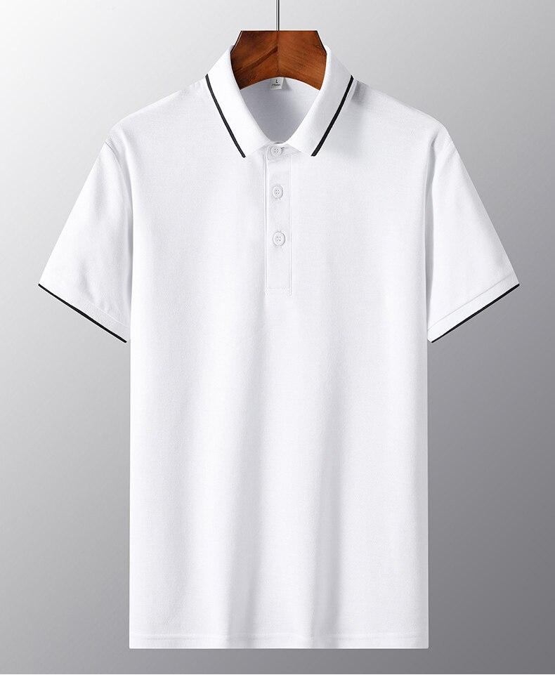 Polo Skjorter Herre Solid Golf Poloshirt I Sommerbomuld