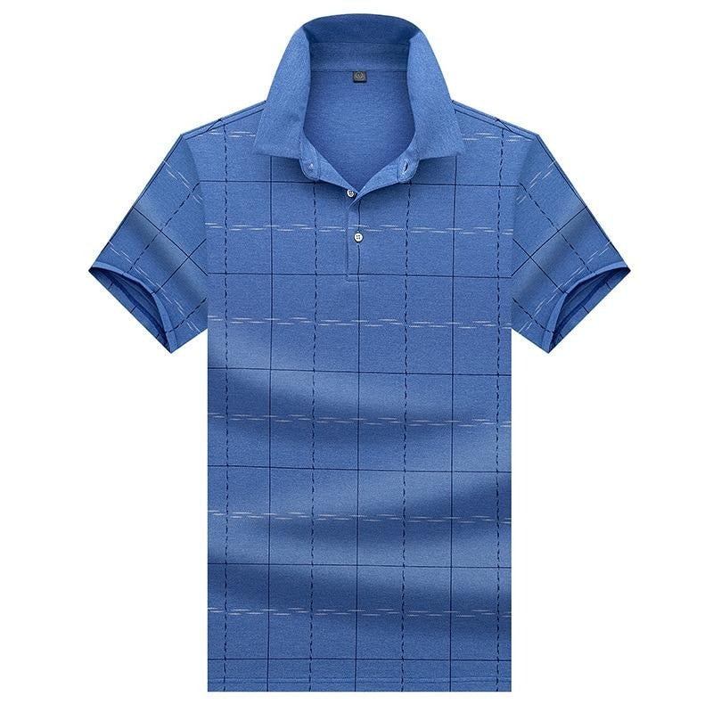 Polo Skjorter Herre Sommermode Plaid Poloshirt Med Revers