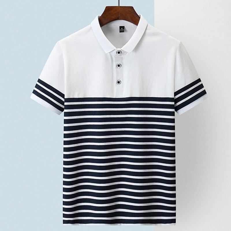 Polo Skjorter Herre Stribet Polo-shirt Til Mænd