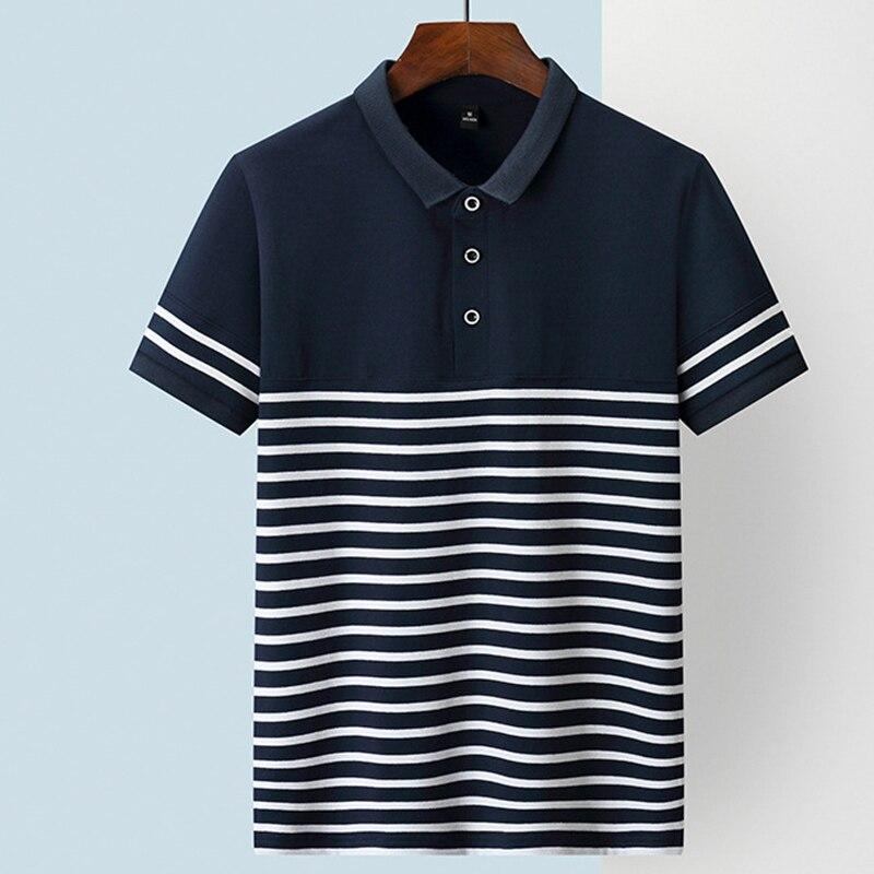 Polo Skjorter Herre Stribet Polo-shirt Til Mænd