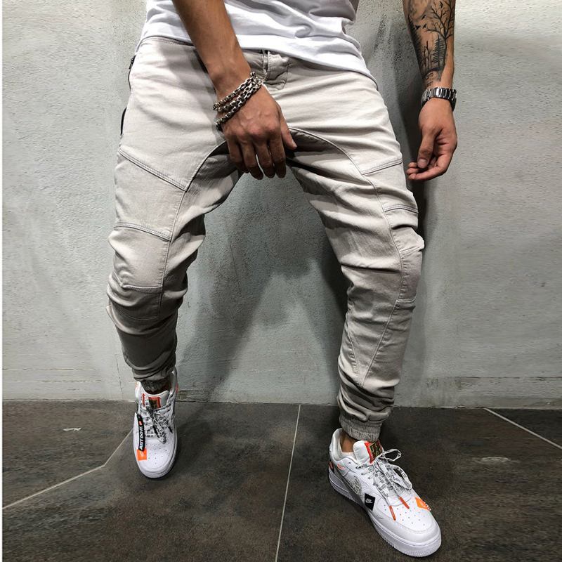 Bukser Herre High Street Splejsning Multi Pocket Joggers