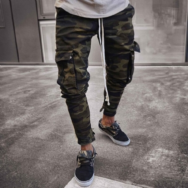 Bukser Herre Side Stripe Camo Streetwear Joggers