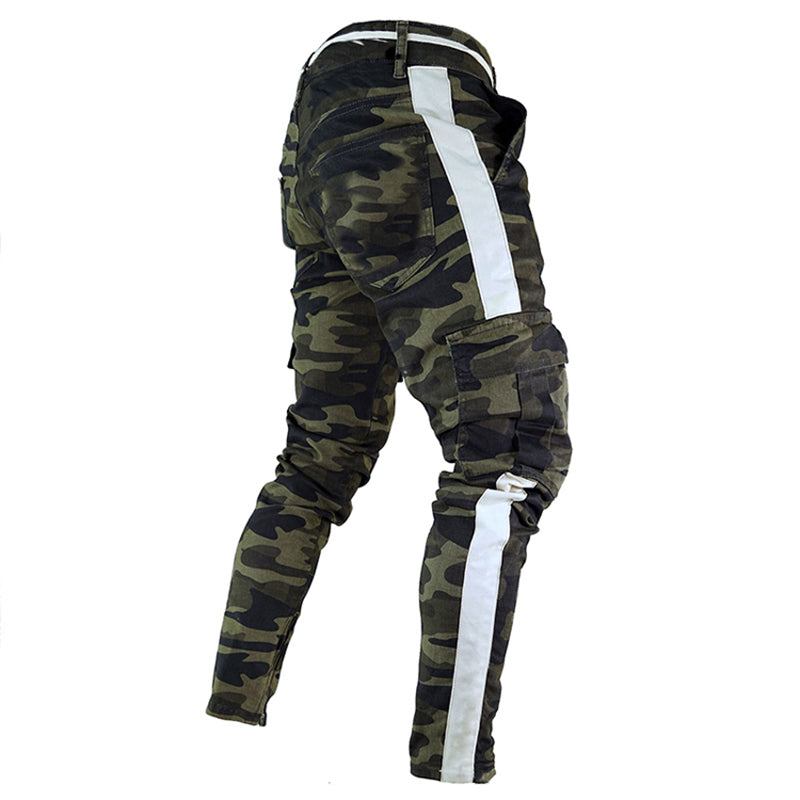 Bukser Herre Side Stripe Camo Streetwear Joggers