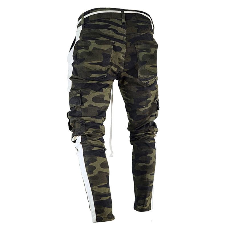 Bukser Herre Side Stripe Camo Streetwear Joggers