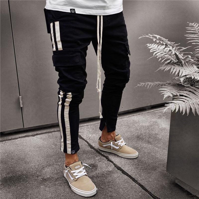 Bukser Herre Side Stripe Camo Streetwear Joggers