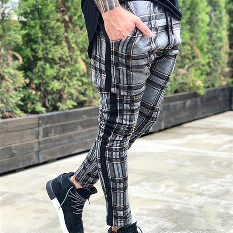 Bukser Herre Vogue Vintage Plaid Pencil Pants