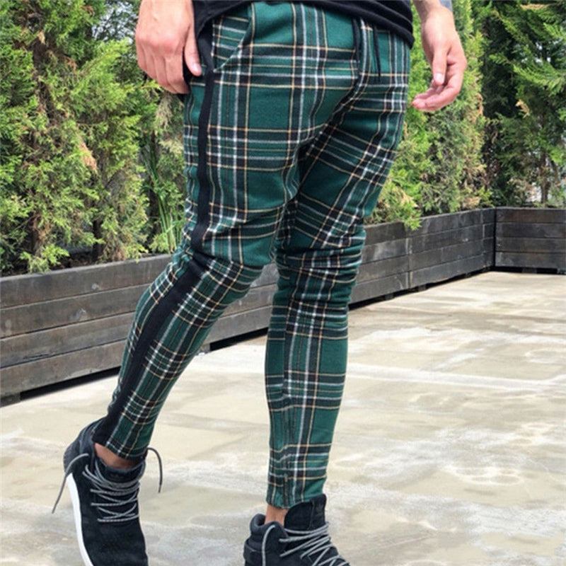 Bukser Herre Vogue Vintage Plaid Pencil Pants