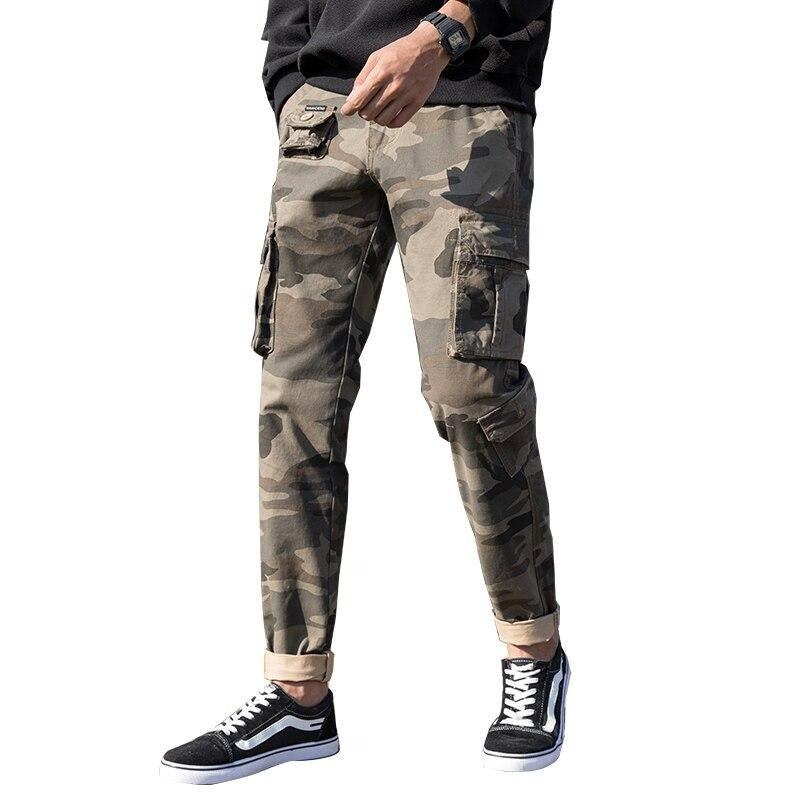 Designer Bomuld Camo Cargo Bukser