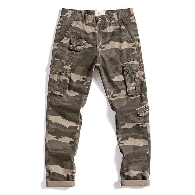 Designer Bomuld Camo Cargo Bukser