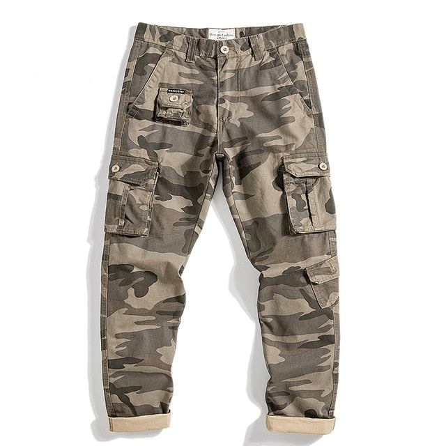 Designer Bomuld Camo Cargo Bukser