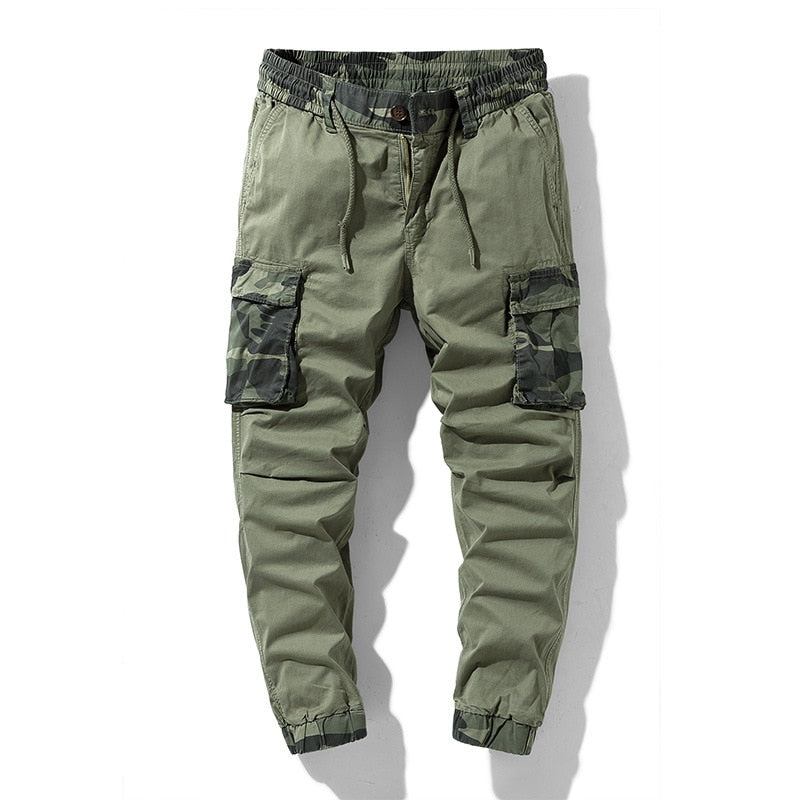 Herre Bukser Cargo Streetwear Joggers Med Elastisk Talje