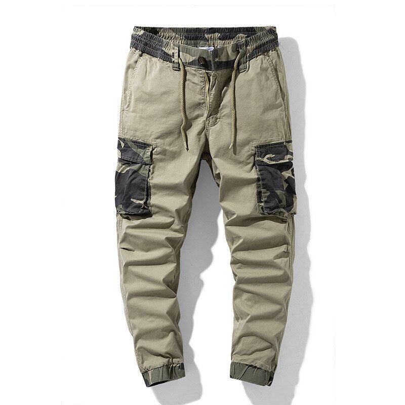 Herre Bukser Cargo Streetwear Joggers Med Elastisk Talje