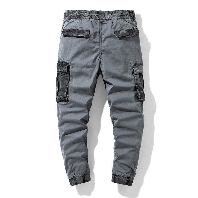 Herre Bukser Cargo Streetwear Joggers Med Elastisk Talje