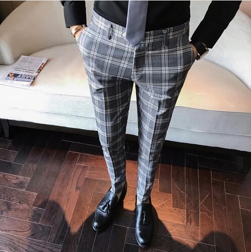 Plaid Business Slim Fit Bukser