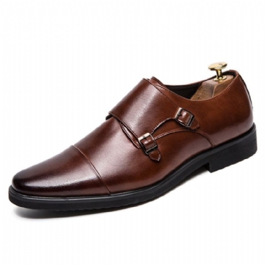 Pæne Sko Business Sko Herre Dobbelt Monk Strap Oxford Læder Kjole Sko