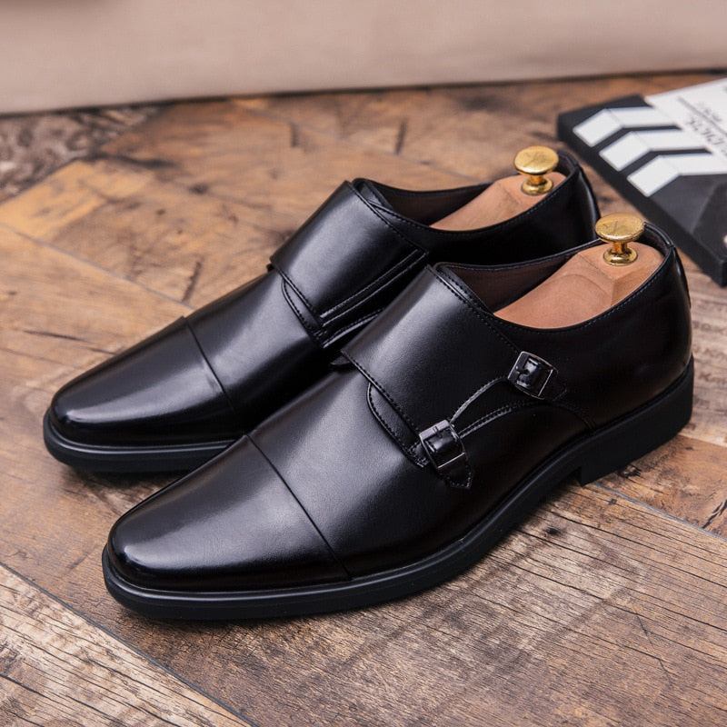 Pæne Sko Business Sko Herre Dobbelt Monk Strap Oxford Læder Kjole Sko