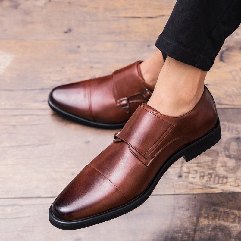 Pæne Sko Business Sko Herre Dobbelt Monk Strap Oxford Læder Kjole Sko