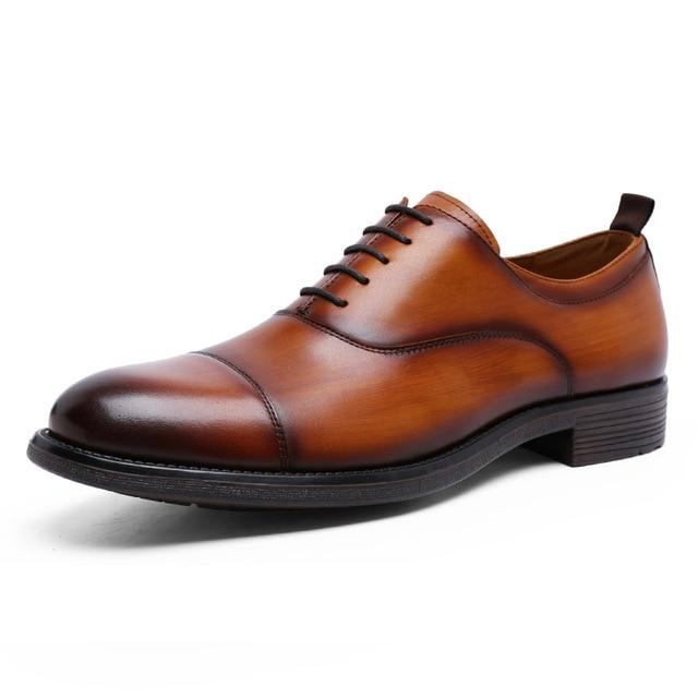 Pæne Sko Business Sko Herre Gentleman Retro Patent Læder Oxford