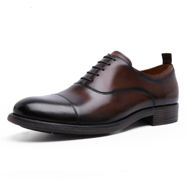 Pæne Sko Business Sko Herre Gentleman Retro Patent Læder Oxford