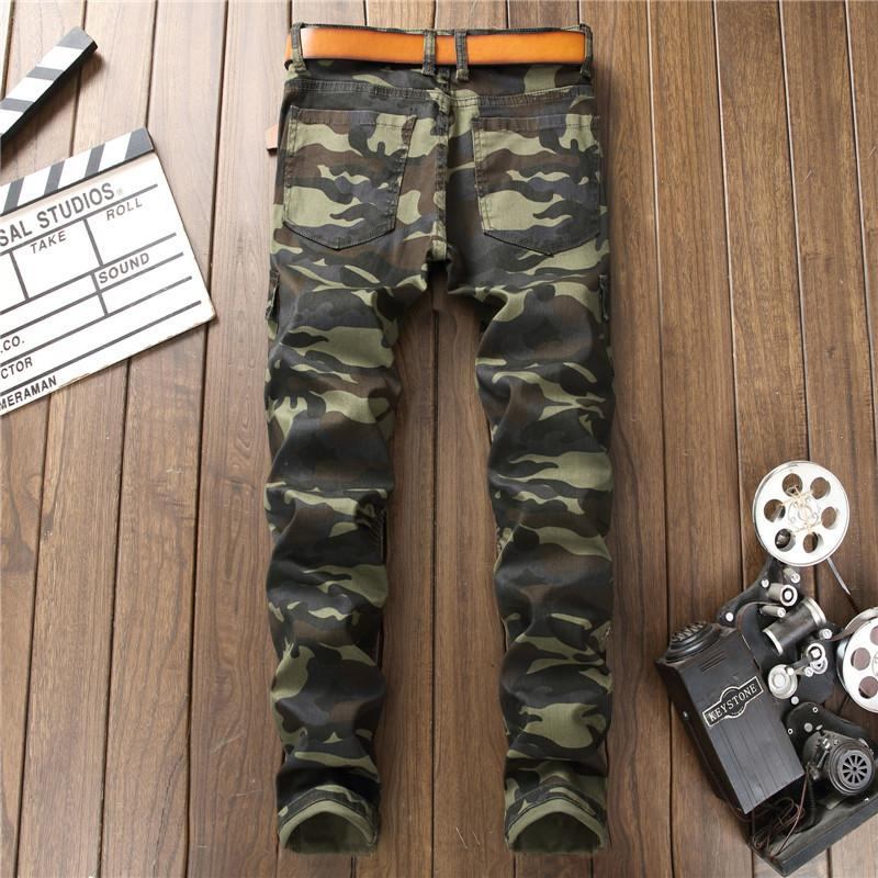 Camo Casual Jeans Herre Med Flere Lommer