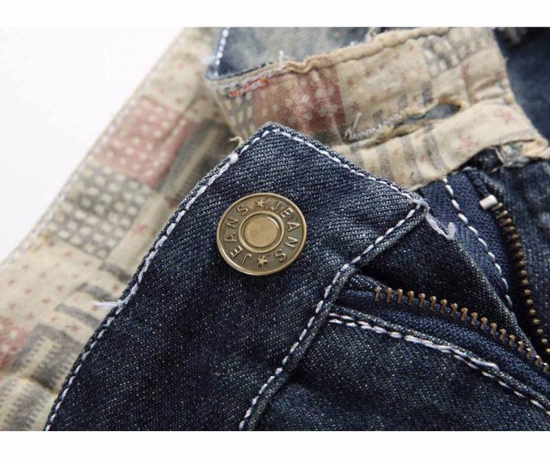 Denim Holes Jeans Herre I Høj Kvalitet