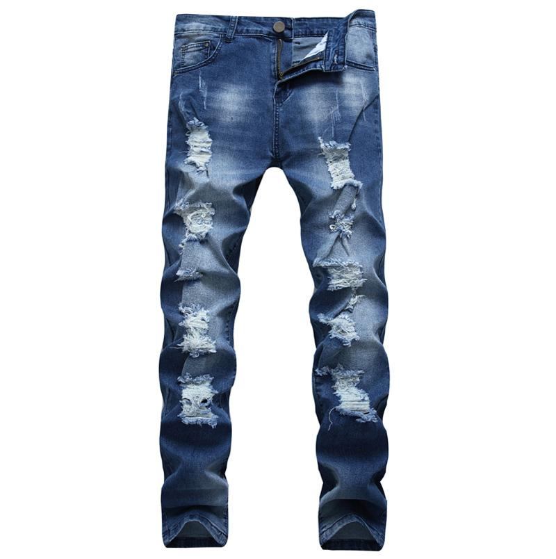 Denim Ripped Slim Jeans