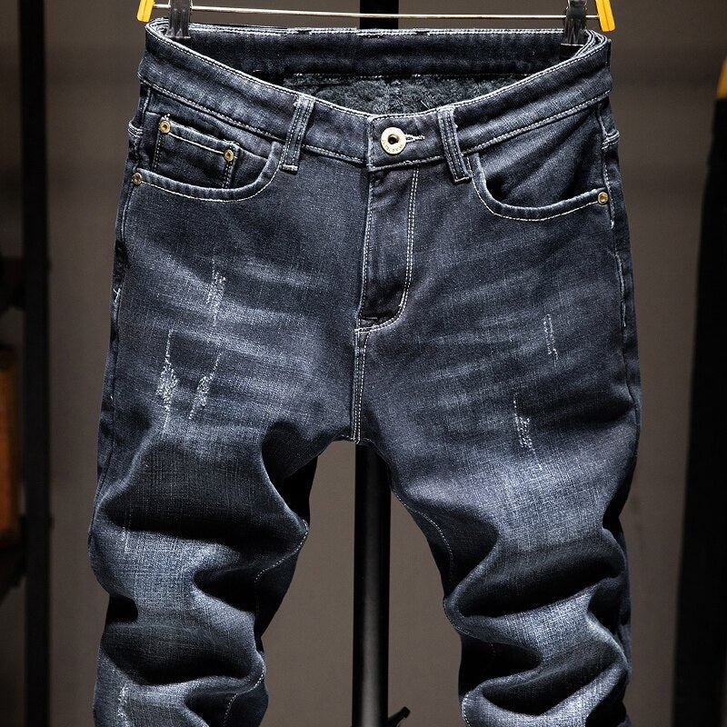 Designer Trendy Mørkeblå Jeans