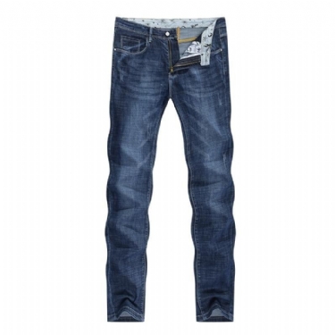 Elastic Leisure Long Brand Jeans