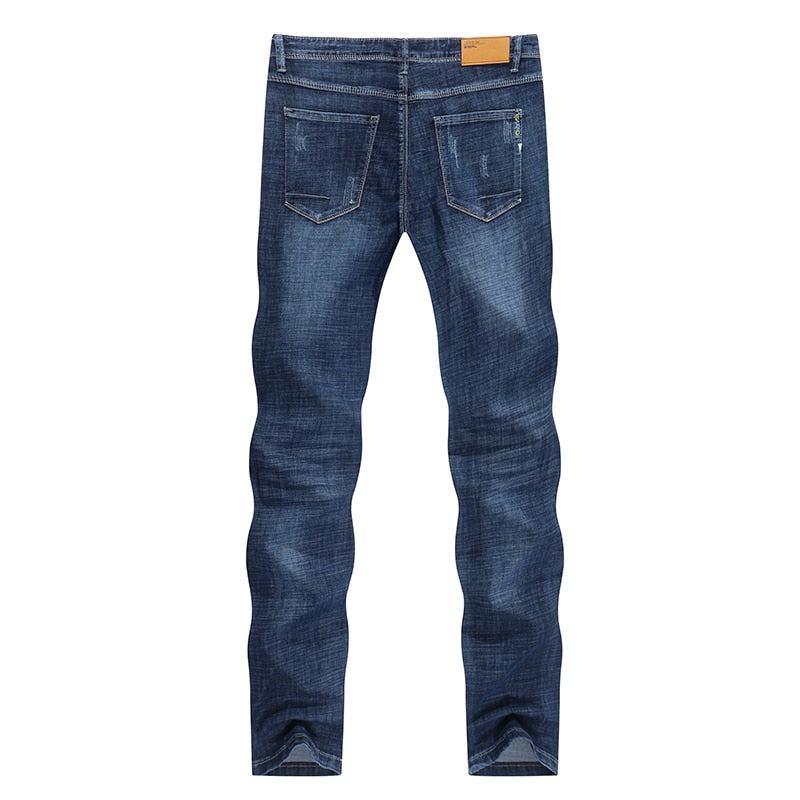 Elastic Leisure Long Brand Jeans