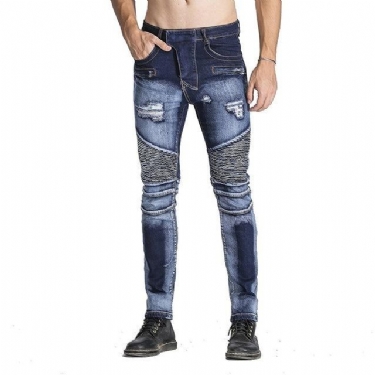 Elasticitet Vaskede Bomulds Jeans