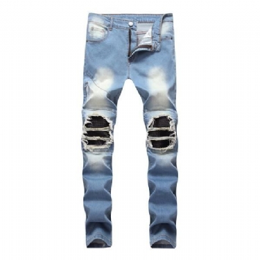 Elasticitet Vaskede Bomulds Jeans