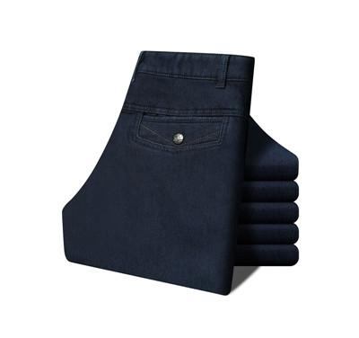 Elastiske Casual Jeans Herre Med Høj Talje