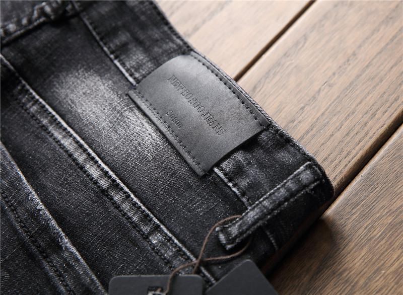 Elastiske Vaskede Rippede Jeans