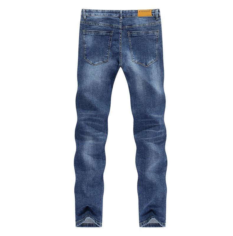 Forår Business Casual Straight Slim Jeans