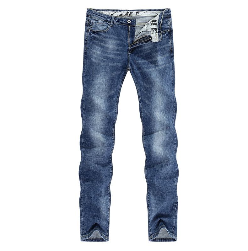 Forår Business Casual Straight Slim Jeans