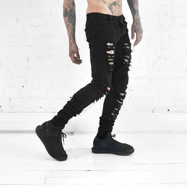 Hip Hop Swag Distressed Slim Jeans Herre 3 Farver